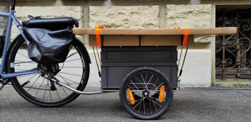 Mini remorque vélo en Inox - Macadam cargo Genève
