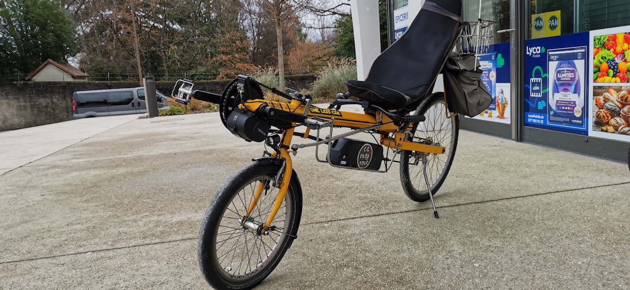 Macadam cargo Genève. Motorisation vélo couché et vélo cargo.